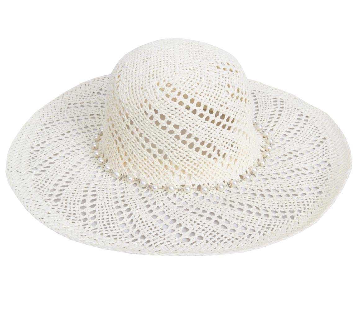 Chapeau femme capeline perle Chapeau femme capeline perle