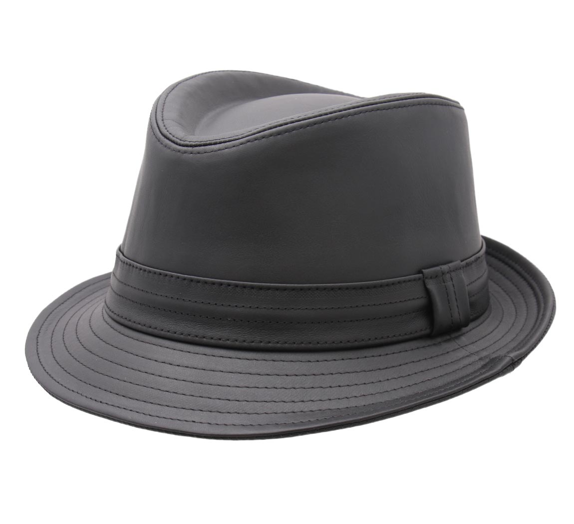 Chapeau Classic Trilby Cuir Chapeau Classic Trilby Cuir