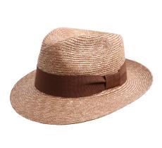 Classic fedora paille